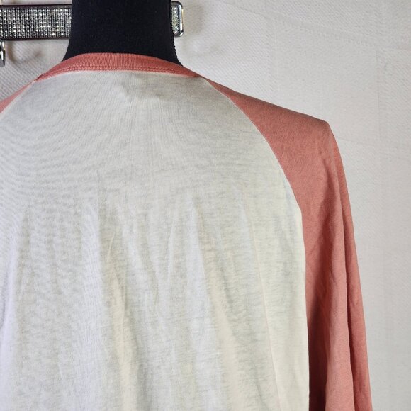 Sweet Claire Oversized Red Orange Yellow Adventure Vibes Rose Gold LS Tee Size M - Picture 11 of 16